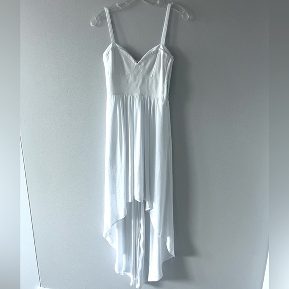 BCBGMaxAzria White Annamae High Low Dress - Picture 5 of 12